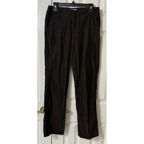 Y2K Brooks 346 Corduroy Dark Brown Pants Hong Kong 3pockets Old Stock-sz 8 - Picture 1 of 11